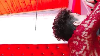 Cutest Sissy Femboy Drains Massive Dildo With Her Big Lips