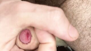 Close-up urethra, foreskin play, and jerking off to a creamy cumshot