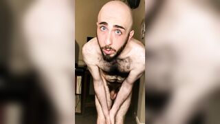 Very hairy uncut daddy Charles Dickenballs chats with you and gets naked after a long day of walking around