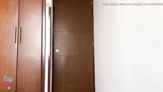 Colombian boy with huge cock has a big erection and pulls out his cum