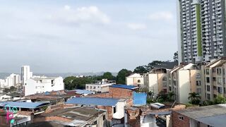 Colombian boy with huge cock has a big erection and pulls out his cum