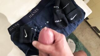 Spits all over his cock!