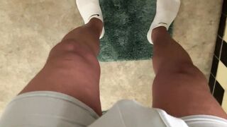 Spits all over his cock!