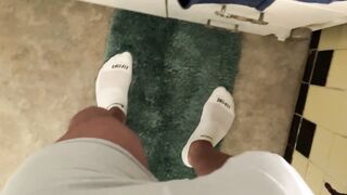 Spits all over his cock!