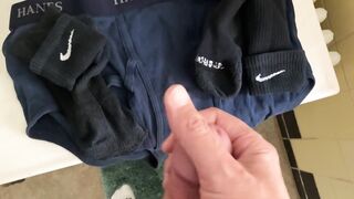 Spits all over his cock!