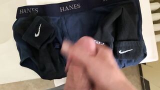 Spits all over his cock!