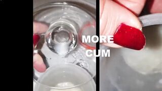 Gathering 100ml of my own cum