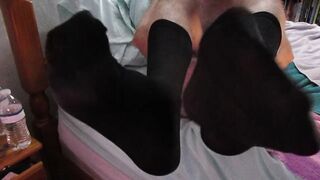 giving you my feet in dress socks by Hairyartist