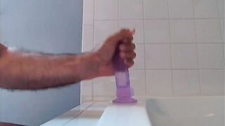 Daddy Rides a Dildo and Gives a Close-Up Cumshot