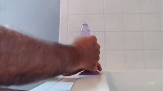 Daddy Rides a Dildo and Gives a Close-Up Cumshot