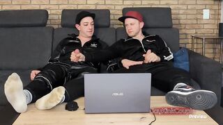 Watching porn and jerking together