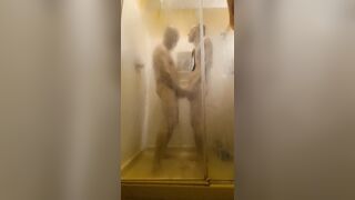 PAWG MILF Queen watches UCDK suck Daddy in the shower