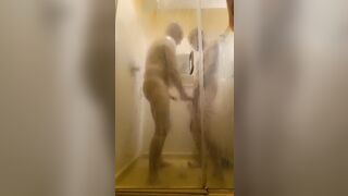 PAWG MILF Queen watches UCDK suck Daddy in the shower