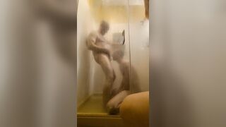 PAWG MILF Queen watches UCDK suck Daddy in the shower