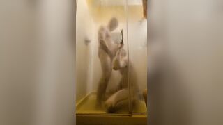 PAWG MILF Queen watches UCDK suck Daddy in the shower