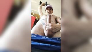 New verbal video: You get turned on watching me workout/ I fuck your throat and cum on your face