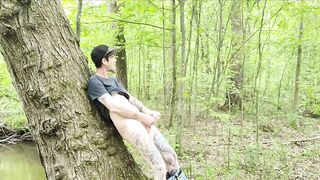 Hiking turns into full strip down stroke session