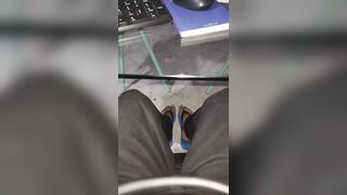 My feet trow the table Feet worship