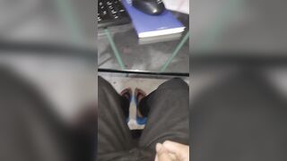 My feet trow the table Feet worship