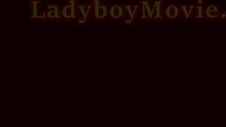 Ladyboy Creamie Rides Huge Beaded Toy POV