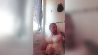 Husband jerks off secretly in the bath