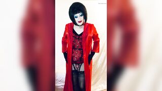 Sissy Sub Slut in Slut Lingerie and heavy makeup undresses to lingerie!