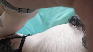 Crossdressed and cock in bondage