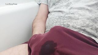 Cum through my boxers and piss all over myself
