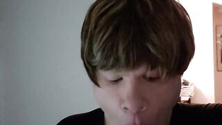 Sexy Sissy Cunt Gags on Dildo Cock