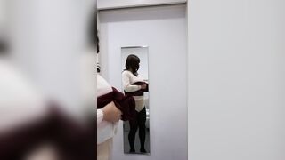 A Matured Crossdresser, Masturbated in a public toilet